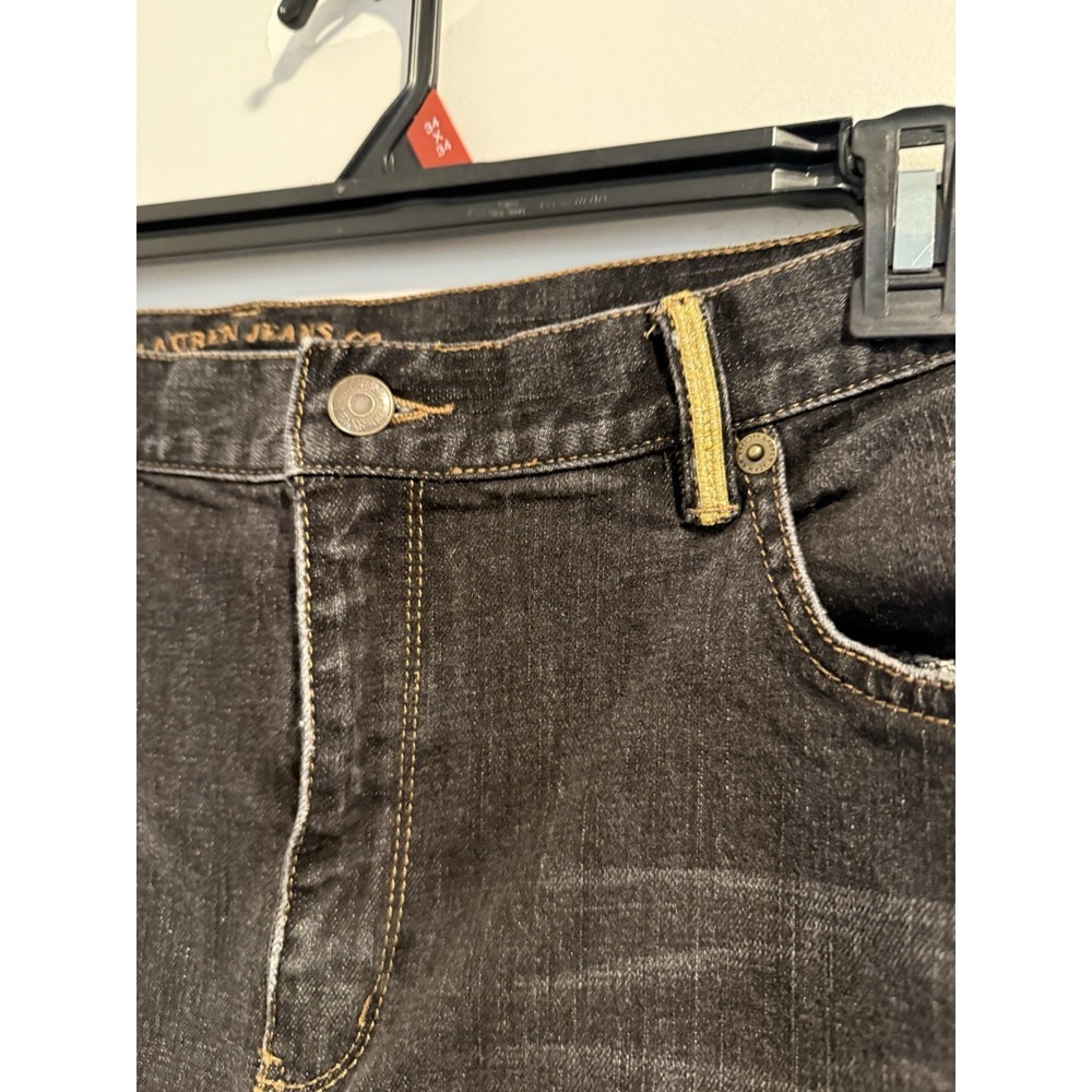 Lauren Jeans Co., Ralph Lauren Y2K Vintage Size 16 Black With Decorative Patches - Picture 8 of 16